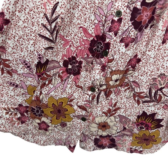 Knox Rose Women SZ M Floral Print 3/4 Sleeve Blouse Lightweight Rayon Scoop Neck - Picture 9 of 9